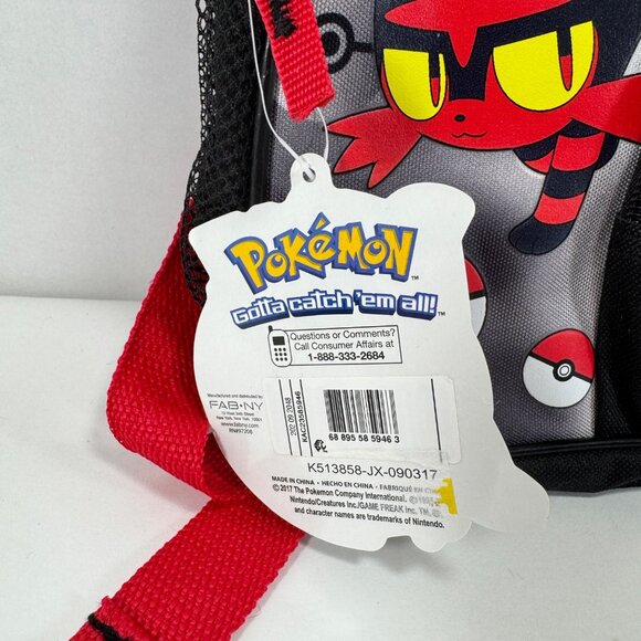 Pokemon Backpack Youth Gotta Catch EM All Pikachu Litten Rowlet Popplio - Picture 3 of 4